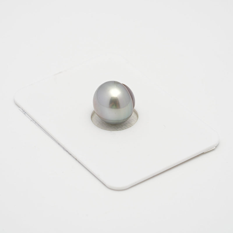 1pcs "High Luster" Silver 10.9mm - CL TOP Quality Tahitian Pearl Single LP1870 THMIX2.6