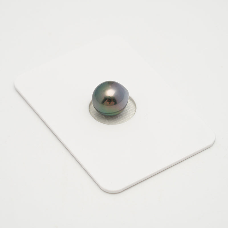 1pcs "High Luster" Green Cherry 9.2mm - DROP TOP/AAA Quality Tahitian Pearl Single LP2025 OR7