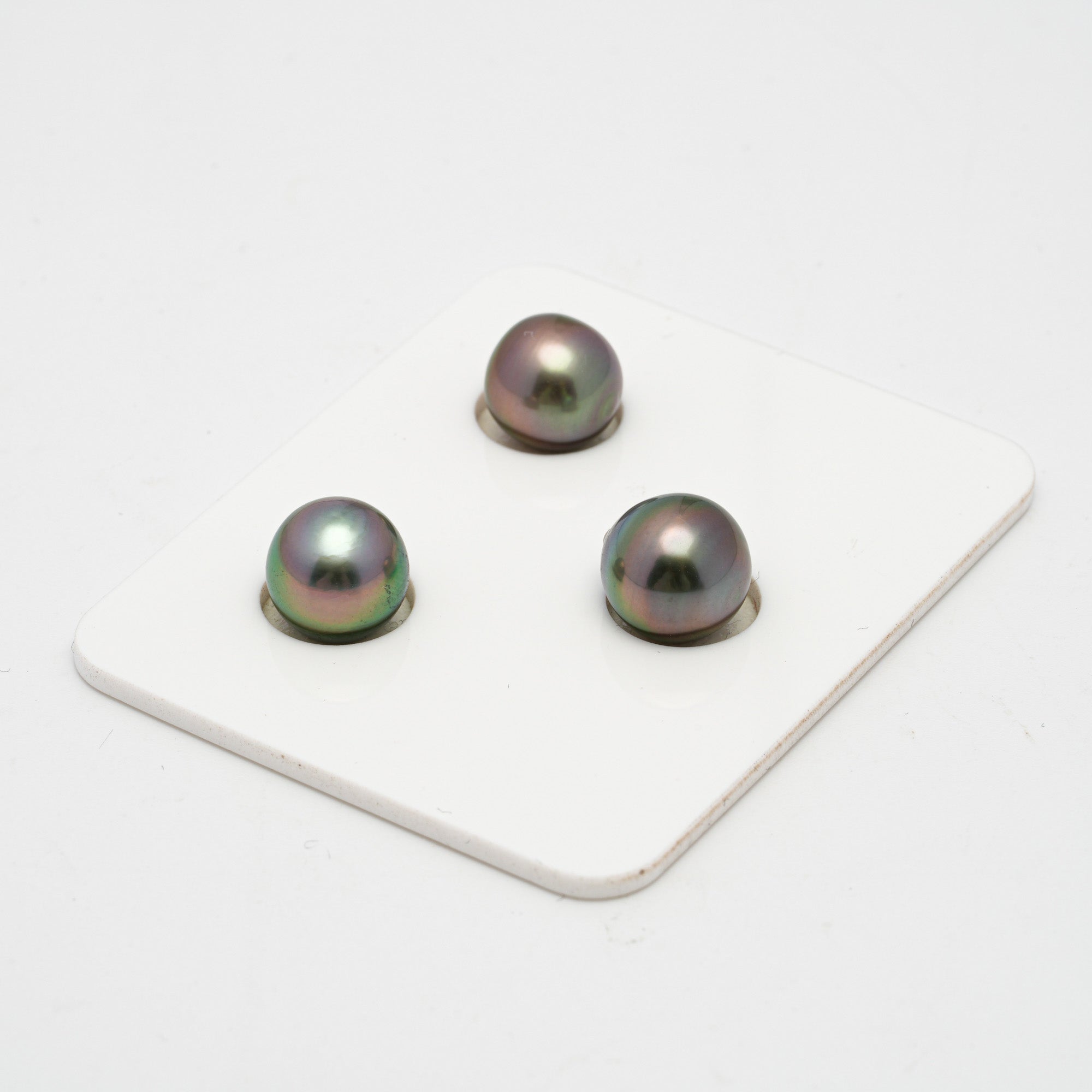 3pcs "High Luster" Multicolor 9.2-9.9mm - SB AAA/AA Quality Tahitian Pearl Trio Set ER1247