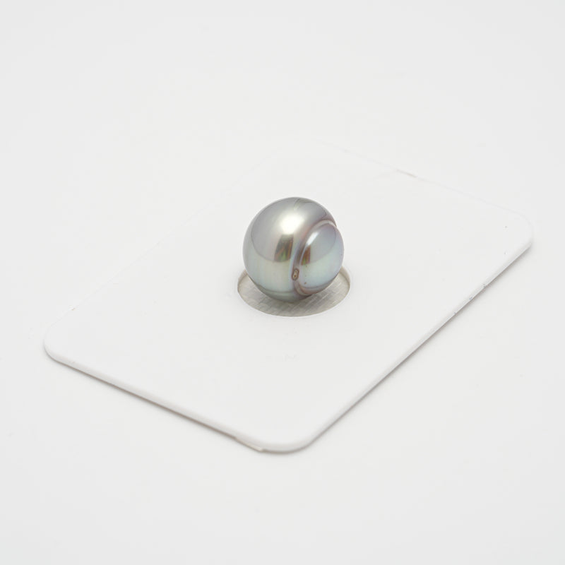 1pcs "High Luster" Silver 10.9mm - CL TOP Quality Tahitian Pearl Single LP1870 THMIX2.6