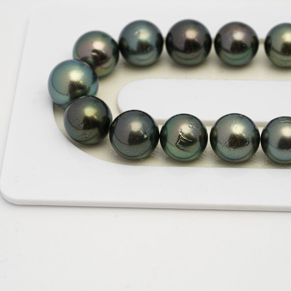 47pcs Green 8-11mm - SR AA/AAA Quality Tahitian Pearl Necklace NL1541 THMIX3