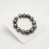 13pcs Green Cherry 11-14mm - SB AAA/AA Quality Tahitian Pearl Bracelet BR2169 THMIX3