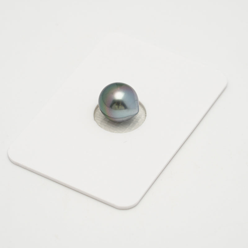 1pcs "High Luster" Green Cherry 9.2mm - DROP TOP/AAA Quality Tahitian Pearl Single LP2025 OR7