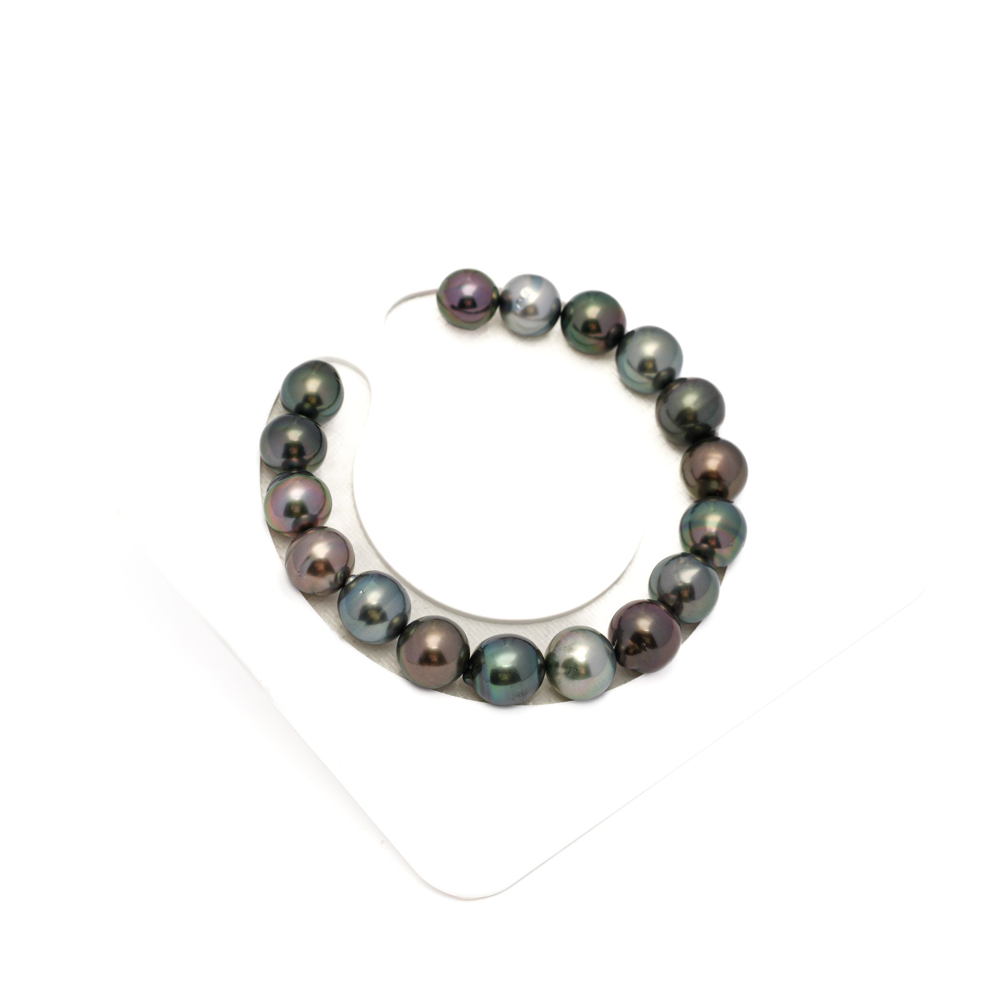 17pcs Multicolor 9-11mm - SB AAA/AA Quality Tahitian Pearl Bracelet BR2302 HL4
