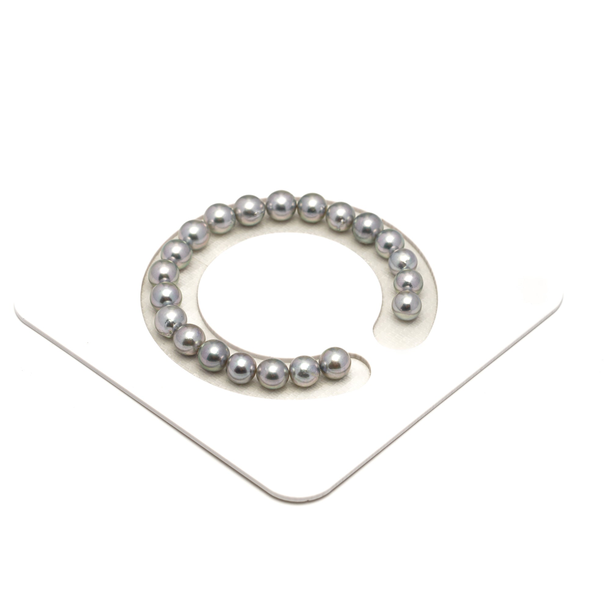 21pcs Akoya Pearl "High Luster" Silver Cherry 7.1-7.8mm - SB/NR AA/AAA Quality Bracelet AKBR2400 CMA1