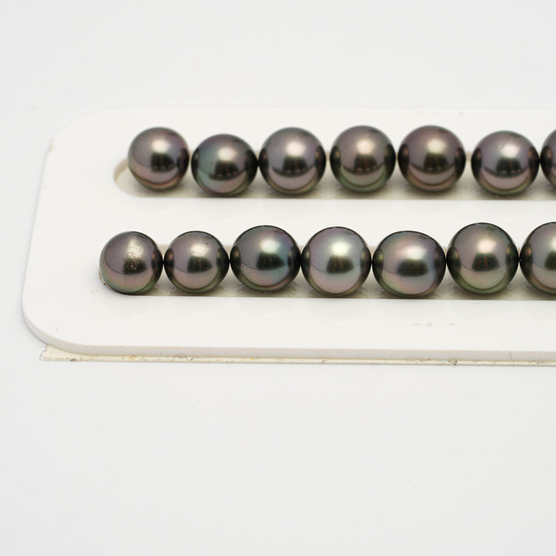 41pcs Multicolor 8-10mm - SR/NR TOP/AAA Quality Tahitian Pearl Necklace NL1517