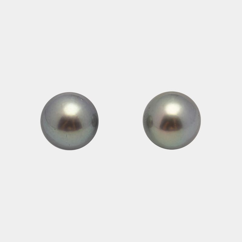 2pcs Light 11.3-11.6mm - SR/NR AAA/TOP Quality Tahitian Pearl Pair ER1549 A101