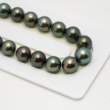 47pcs Green 8-11mm - SR AA/AAA Quality Tahitian Pearl Necklace NL1541 THMIX3