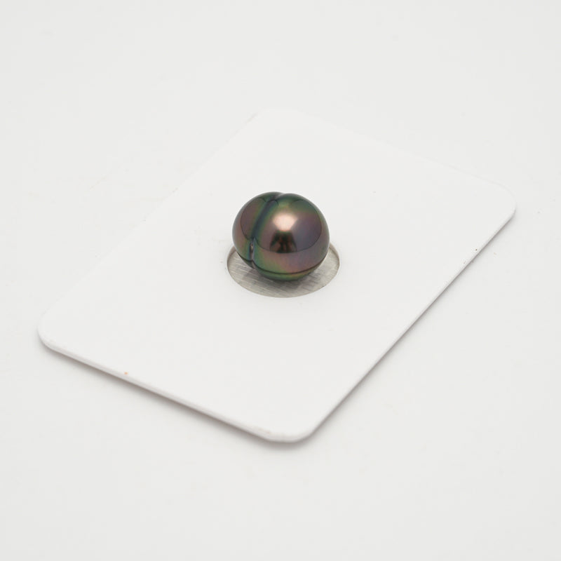 1pcs "Top Luster" Peacock 9.5mm - CL/SB AAA Quality Tahitian Pearl Single LP2131 HL3