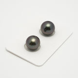 2pcs Dark Cherry 11-11.3mm - RSR AAA Quality Tahitian Pearl Pair ER1568 A88