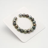 17pcs Multicolor 9-11mm - SB AAA/AA Quality Tahitian Pearl Bracelet BR2198 HL3