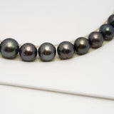 49pcs Dark 8-10mm - SR/NR AA/A Quality Tahitian Pearl Drilled Necklace NL1583 CMP4