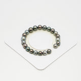 22pcs Green Mix 8-9mm - RSR AA Quality Tahitian Pearl Bracelet BR2117