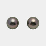 2pcs "High Luster" Peacock 12.4-12.5mm - RSR AAA Quality Tahitian Pearl Pair ER1466