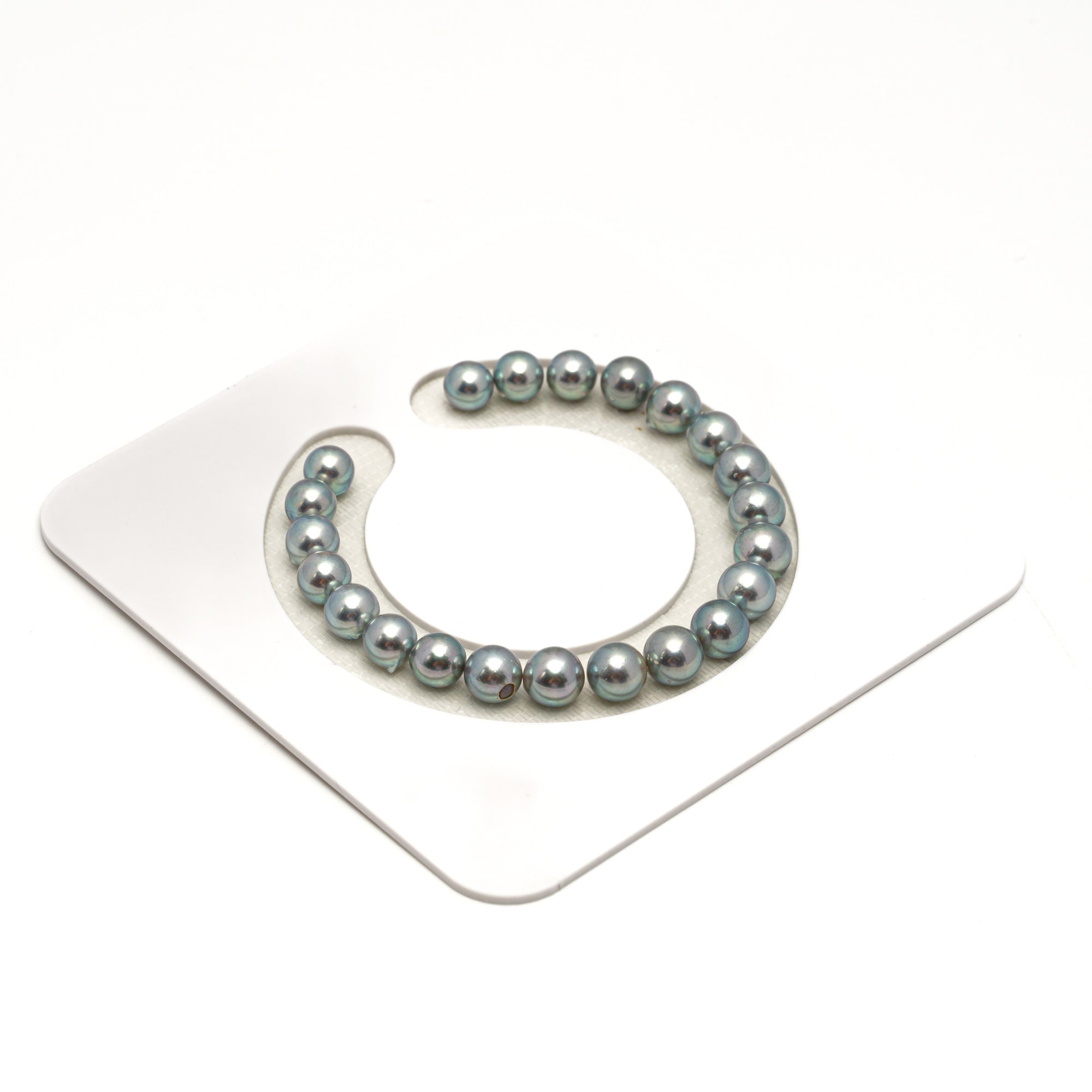 22pcs Akoya Pearl "High Luster" Blue 7-7.8mm - SR/NR AA/AAA Quality Bracelet AKBR2389 CMA1