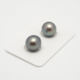 2pcs Light 11.3-11.6mm - SR/NR AAA/TOP Quality Tahitian Pearl Pair ER1549 A101