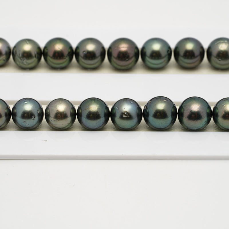 47pcs Green 8-11mm - SR AA/AAA Quality Tahitian Pearl Necklace NL1541 THMIX3