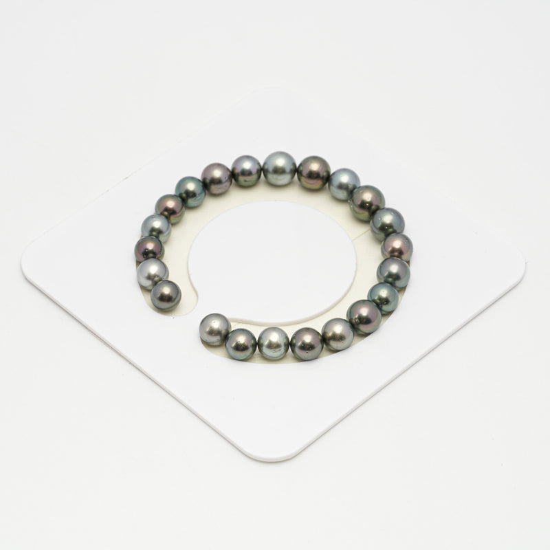 22pcs Green Mix 8-9mm - RSR AA Quality Tahitian Pearl Bracelet BR2117