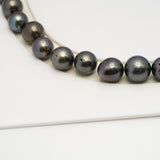 49pcs Dark 8-10mm - SR/NR AA/A Quality Tahitian Pearl Drilled Necklace NL1583 CMP4