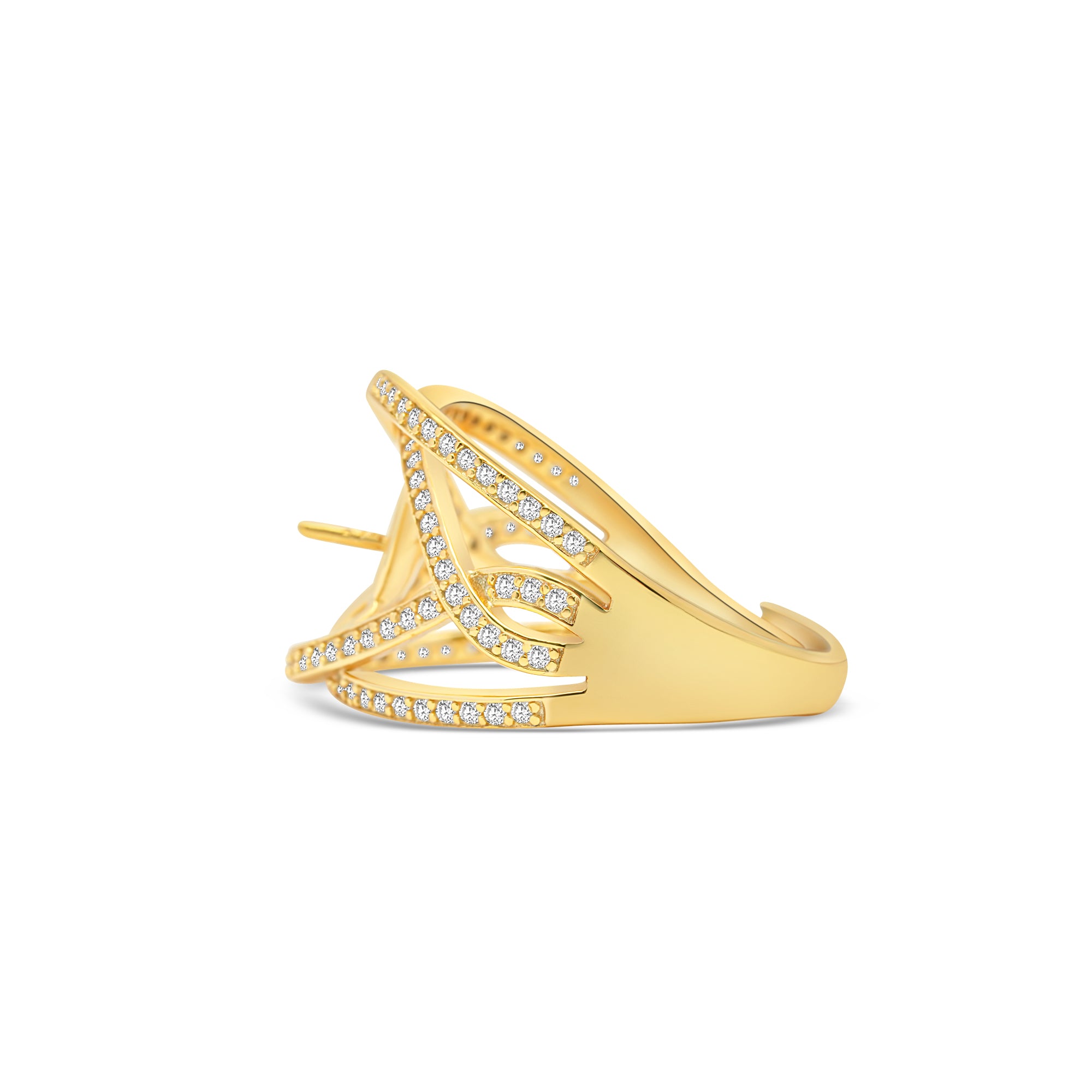 Adjustable Ring 925 Silver for pearl SC483G