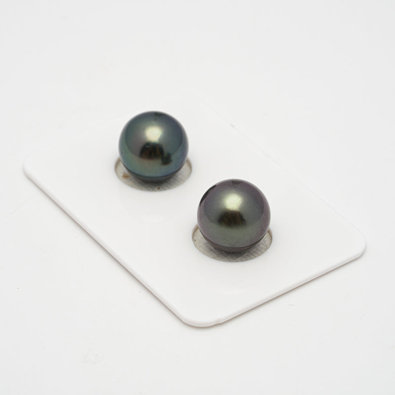 2pcs Light 11.2mm - SR AAA Quality Tahitian Pearl Pair ER1489