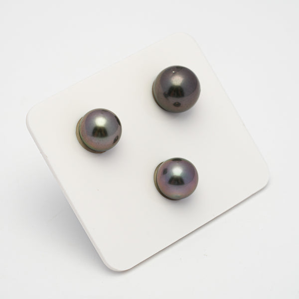 3pcs Cherry Mix 10.2-11.6mm - SR AAA Quality Tahitian Pearl Trio Set ER1462