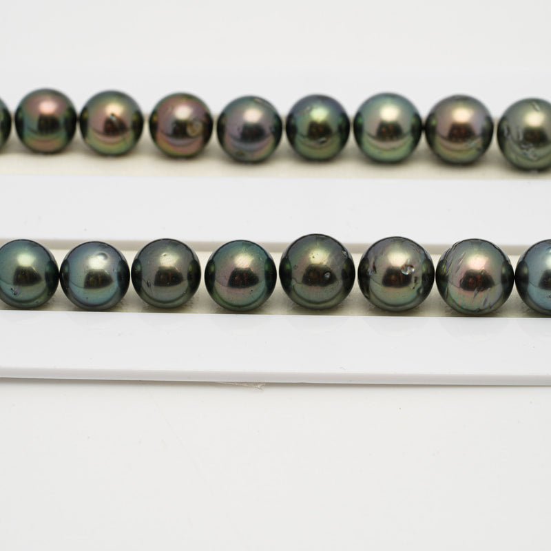 47pcs Green 8-11mm - SR AA/AAA Quality Tahitian Pearl Necklace NL1541 THMIX3