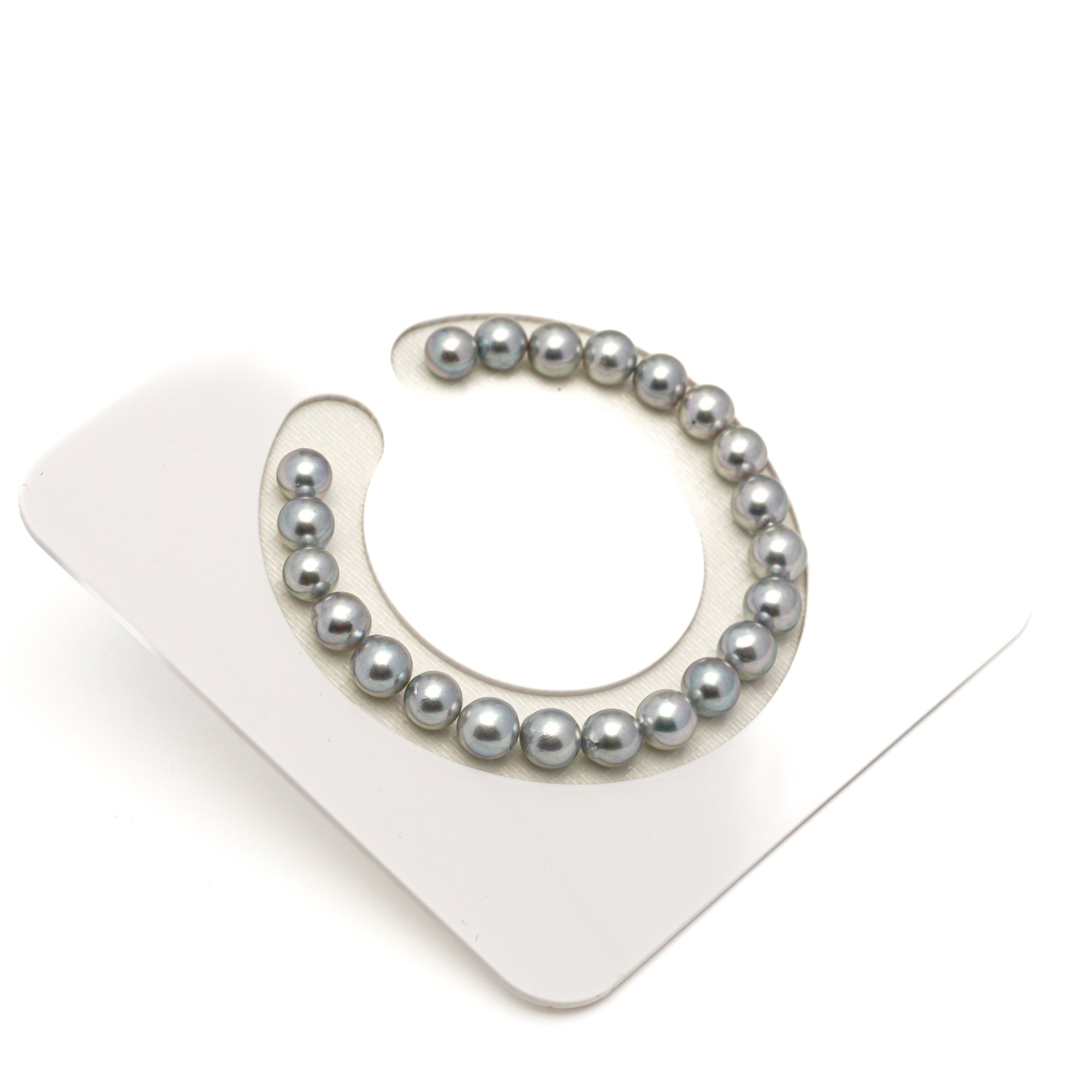 22pcs Akoya Pearl "High Luster" Silver 7.1-7.6mm - SB/NR AA/AAA Quality Bracelet AKBR2401 CMA1