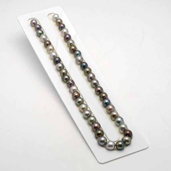 45pcs "High Luster" Multicolor 8-10mm - SB AAA Quality Tahitian Pearl Necklace NL1502 THMIX2.6