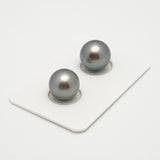 2pcs Light 11.3-11.6mm - SR/NR AAA/TOP Quality Tahitian Pearl Pair ER1549 A101