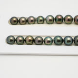 47pcs Green 8-11mm - SR AA/AAA Quality Tahitian Pearl Necklace NL1541 THMIX3