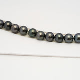 49pcs Dark 8-10mm - SR/NR AA/A Quality Tahitian Pearl Drilled Necklace NL1583 CMP4