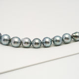 44pcs Light Blue 8-10mm - SB AAA/AA Quality Tahitian Pearl Necklace NL1601 HL3