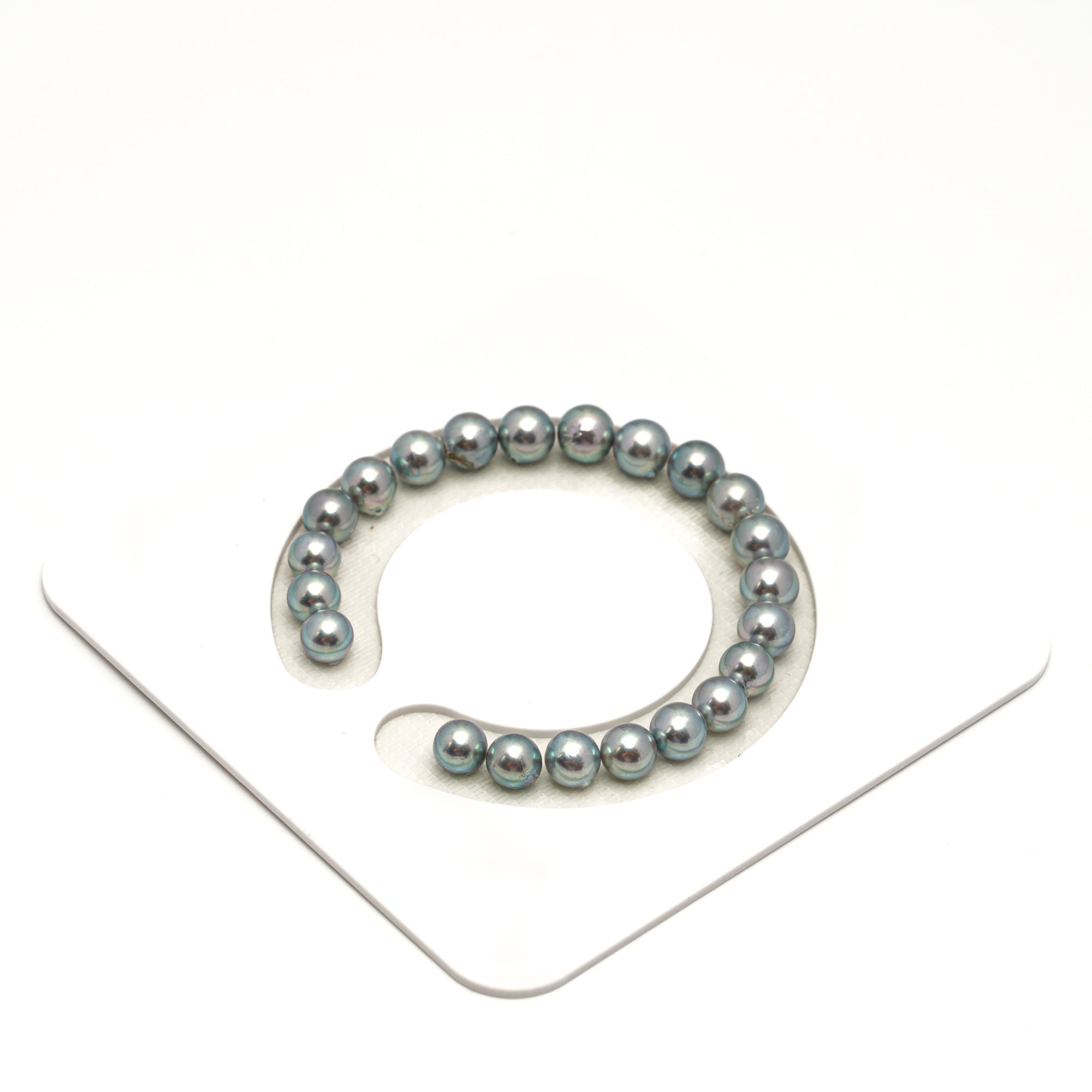 22pcs Akoya Pearl "High Luster" Blue 7-7.8mm - SR/NR AA/AAA Quality Bracelet AKBR2389 CMA1