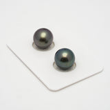 2pcs Light 11.2mm - SR AAA Quality Tahitian Pearl Pair ER1489