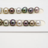 45pcs "High Luster" Multicolor 8-10mm - SB AAA Quality Tahitian Pearl Necklace NL1502 THMIX2.6