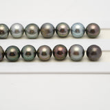 31pcs Multicolor 10-12mm - SR AA/AAA Quality Tahitian Pearl Necklace NL1514 TH2