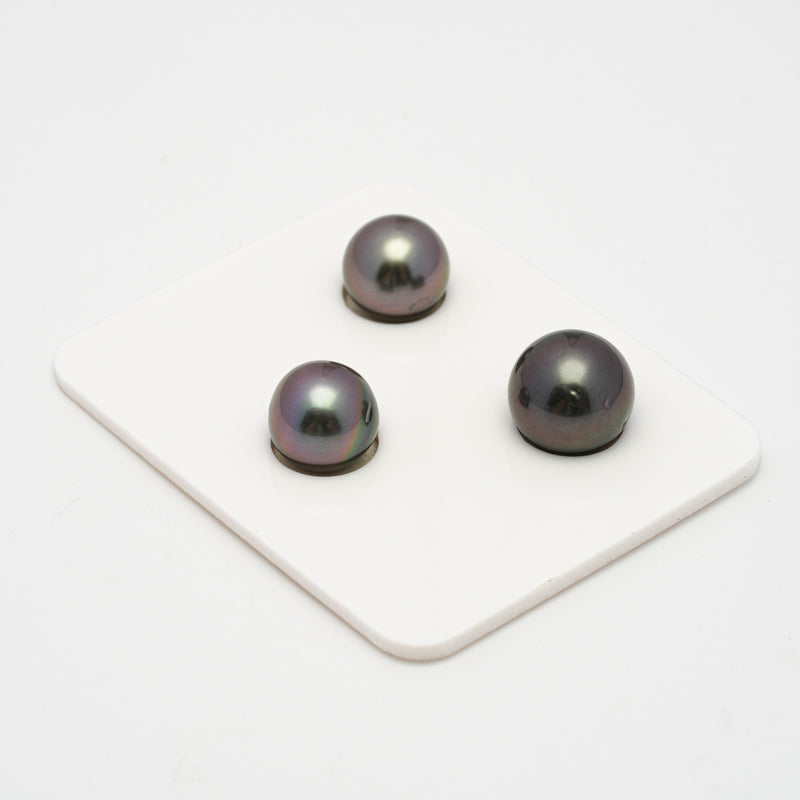 3pcs Cherry Mix 10.2-11.6mm - SR AAA Quality Tahitian Pearl Trio Set ER1462