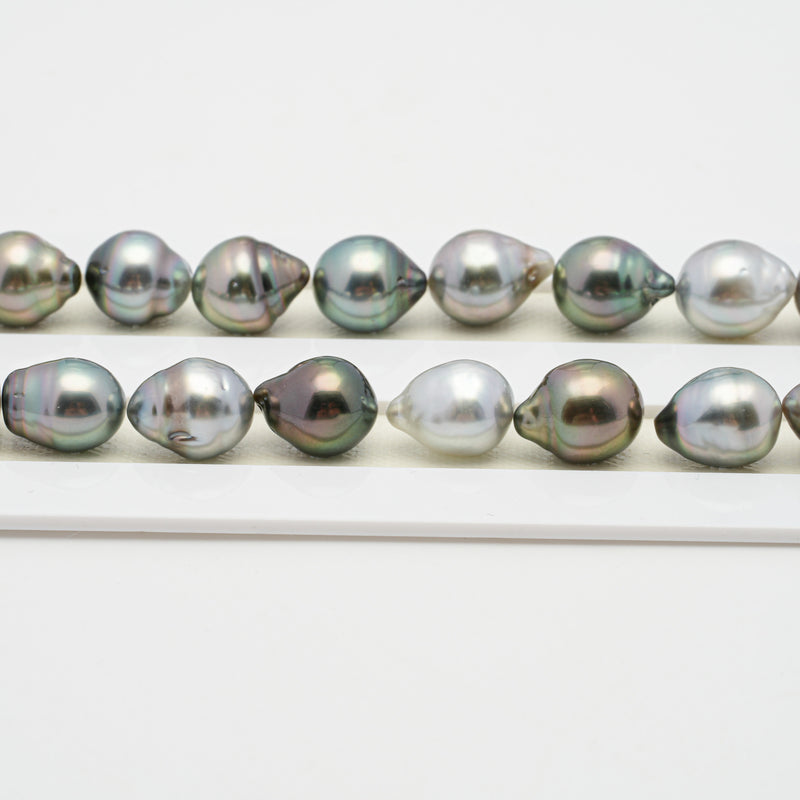 34pcs Multicolor 9-12mm - SB AAA/AA Quality Tahitian Pearl Necklace NL1253 OR7