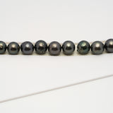 49pcs Dark 8-10mm - SR/NR AA/A Quality Tahitian Pearl Drilled Necklace NL1583 CMP4