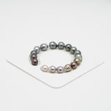 17pcs Multicolor 8-10mm - SB/CL AAA/AA Quality Tahitian Pearl Bracelet BR2010 OR7