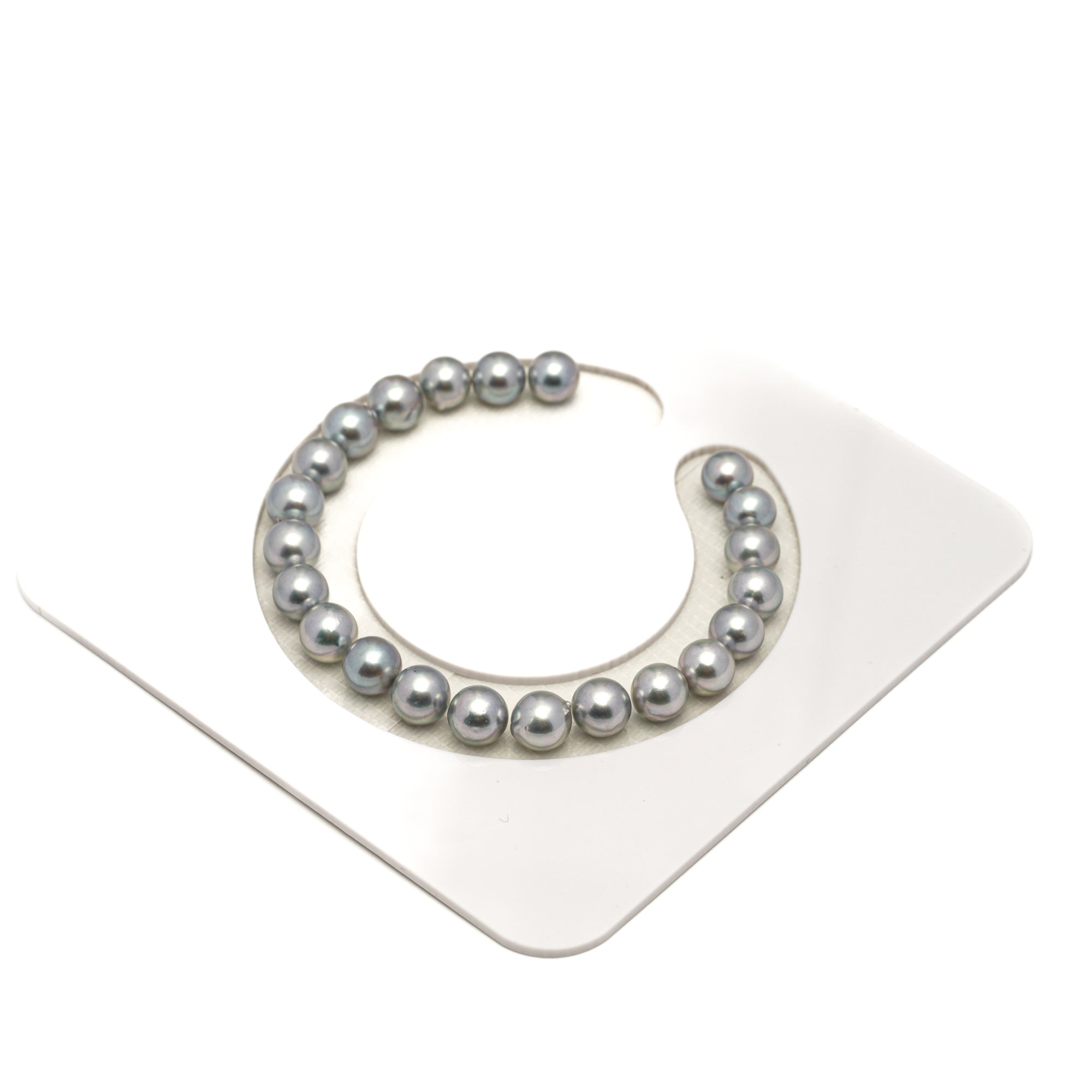 22pcs Akoya Pearl "High Luster" Silver 7.1-7.6mm - SB/NR AA/AAA Quality Bracelet AKBR2401 CMA1