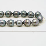 36pcs Green Mix 10-11mm - SB AAA/AA Quality Tahitian Pearl Necklace NL1420 OR7