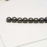 49pcs Dark 8-10mm - SR/NR AA/A Quality Tahitian Pearl Drilled Necklace NL1583 CMP4