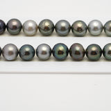 31pcs Multicolor 10-12mm - SR AA/AAA Quality Tahitian Pearl Necklace NL1514 TH2