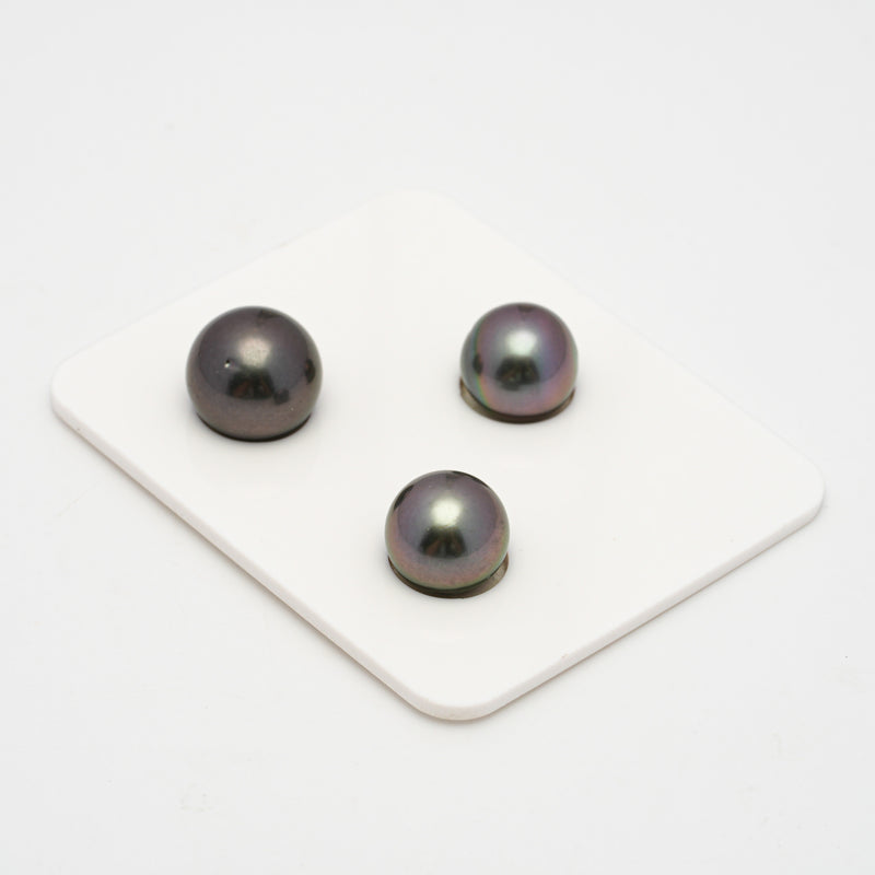 3pcs Cherry Mix 10.2-11.6mm - SR AAA Quality Tahitian Pearl Trio Set ER1462