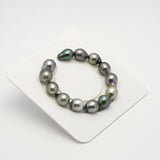 13pcs Green 11-12mm - SB AAA/AA Quality Tahitian Pearl Bracelet BR2168 THMIX3