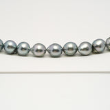 44pcs Light Blue 8-10mm - SB AAA/AA Quality Tahitian Pearl Necklace NL1601 HL3