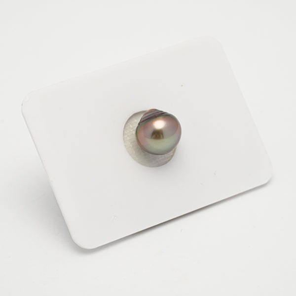 1pcs "High Luster" Light Cherry 9.5mm - CL AAA/AA Quality Tahitian Pearl Single LP2132 HL3