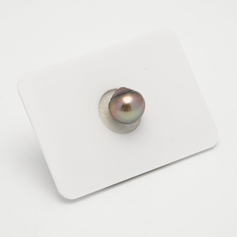 1pcs "High Luster" Light Cherry 9.5mm - CL AAA/AA Quality Tahitian Pearl Single LP2132 HL3